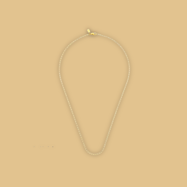 STEEL WIRE CHAIN NECKLACE GOLD PLATED SHORT