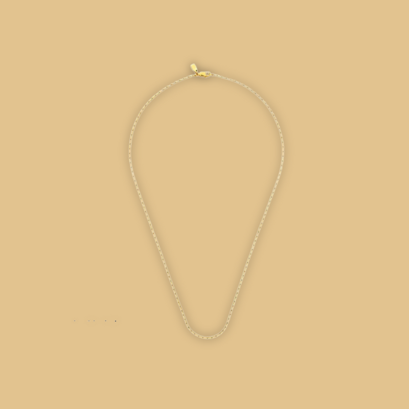 STEEL WIRE CHAIN NECKLACE GOLD PLATED SHORT