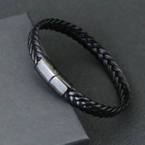 Stainless Steel Bracelet Men Handmade Braided Leather Braclet Boyfriend Gift Male Accessories Punk Jewelry Pulseras Mujer Joias