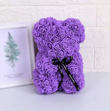 "25cm Artificial Rose Bear Gift for Girlfriend, Anniversary, Christmas, Valentine's Day, Birthday, Wedding Party"