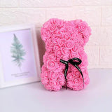 "25cm Artificial Rose Bear Gift for Girlfriend, Anniversary, Christmas, Valentine's Day, Birthday, Wedding Party"