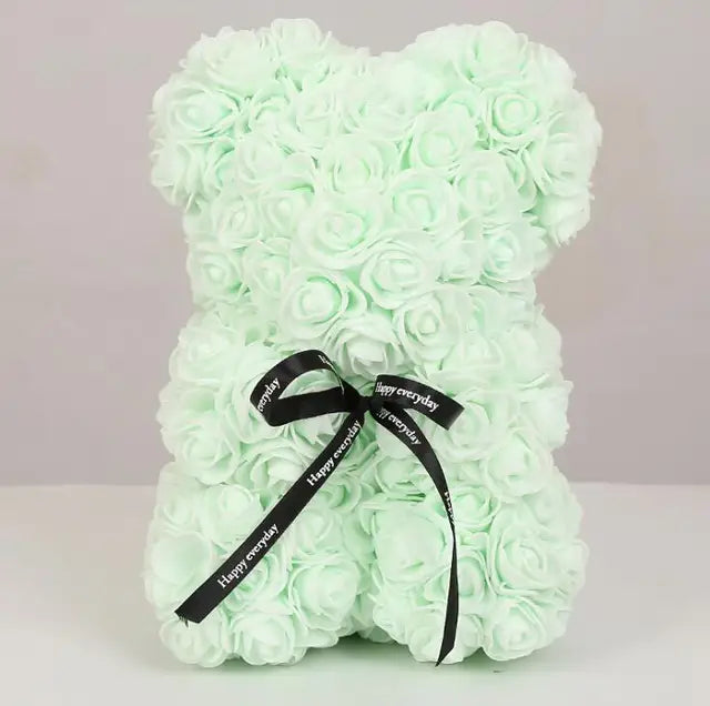 "25cm Artificial Rose Bear Gift for Girlfriend, Anniversary, Christmas, Valentine's Day, Birthday, Wedding Party"