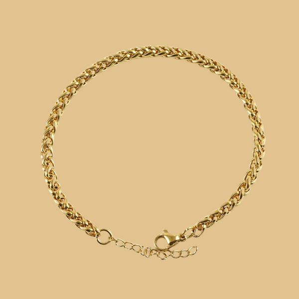 Chunky 18K Gold Cuban Link Chain Bracelet