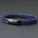 Stainless Steel Bracelet Men Handmade Braided Leather Braclet Boyfriend Gift Male Accessories Punk Jewelry Pulseras Mujer Joias